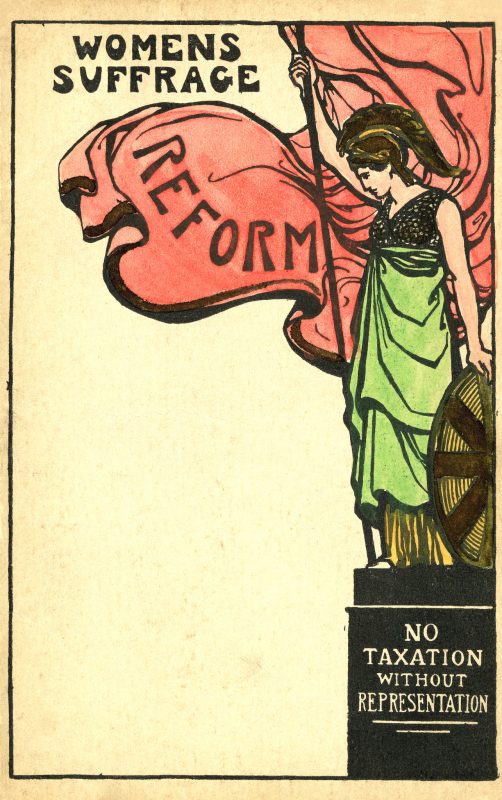 Pocztówka projektu Suffrage Atelier, ok. 1909–1914, dzięki uprzejmości LSE Library: The British Library of Political and Economic Science (źródło: materiały prasowe organizatora)