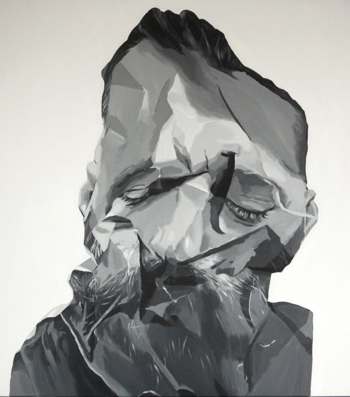 Bartek Jarmolinski, Odpad, akryl, płótno, 110 × 100 cm (Źródło: materiały prasowe organizatora)