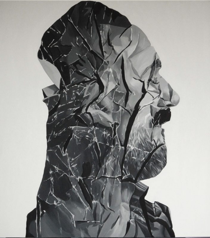 Bartek Jarmolinski, Odpad 2, akryl, płótno, 110 × 100 cm (Źródło: materiały prasowe organizatora)