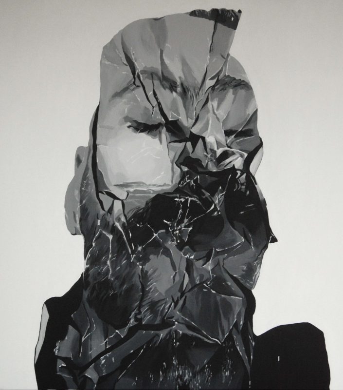 Bartek Jarmolinski, Odpad 3, akryl, płótno, 110 × 100 cm (Źródło: materiały prasowe organizatora)