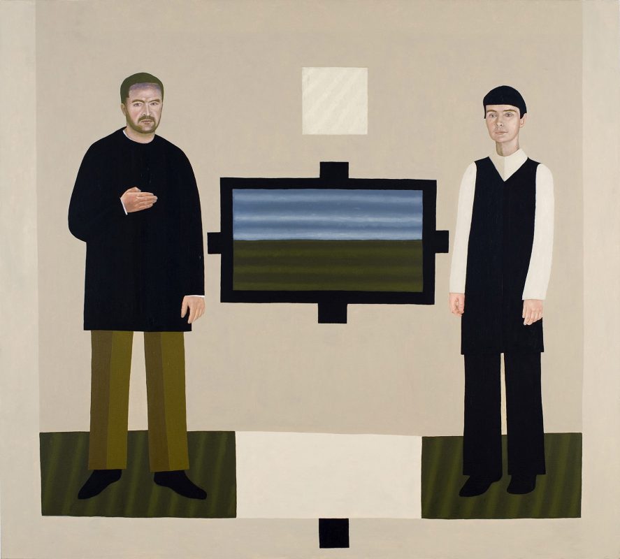 Ignacy Czwartos, „Wariat i Zakonnica – portret małżeński“, 2008, ol. pł., 180 × 200 cm, własność artysty (źródło: materiały prasowe organizatora)