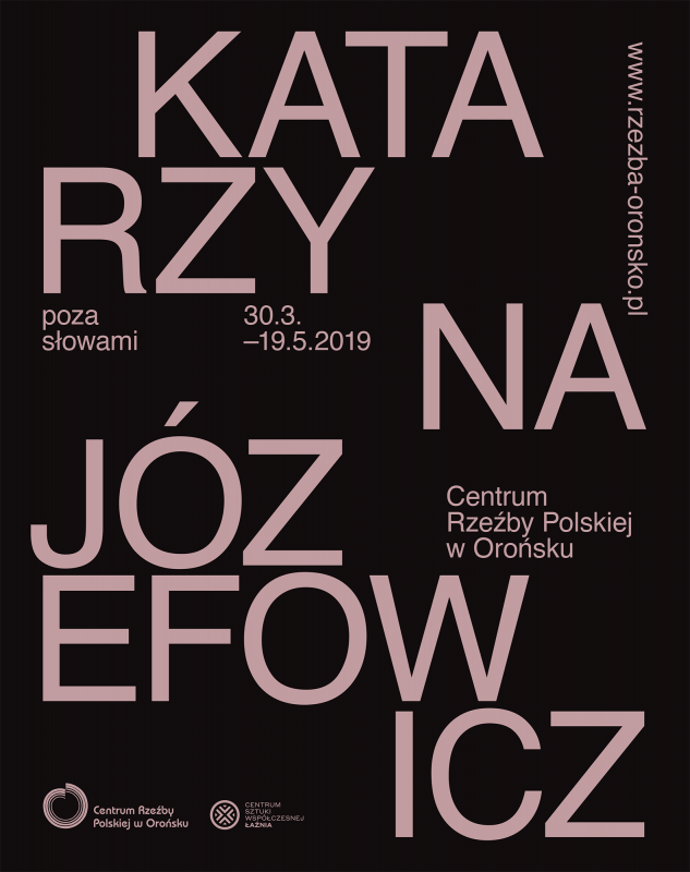 Plakat wystawy: Poza słowami – Katarzyna Józefowicz (źródło: materiały prasowe)