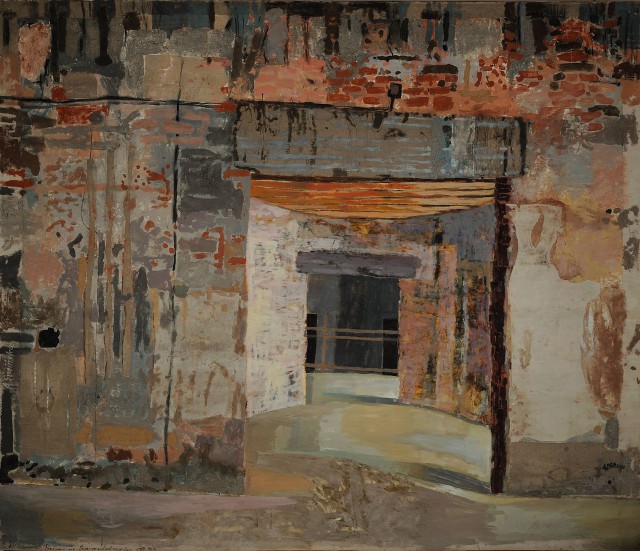Aleksandra Simińska, 1993, Pałac w Samostrzelu, 1993, technika mieszana na kartonie, 367×426 (źródło: materiały prasowe)